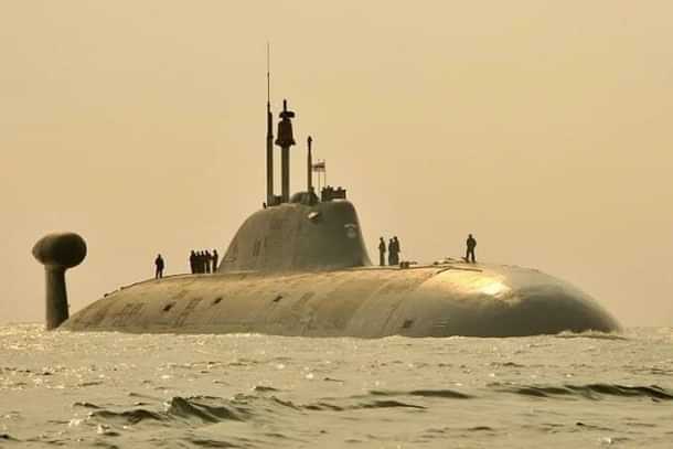 File photo of INS Chakra-2 nuclear attack submarine leased from Russia. Representative image. (@livefist/Twitter).